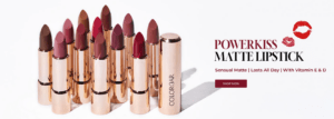 POWERKISS MATTE LIPSTICK desktop banner new Freemalamaal