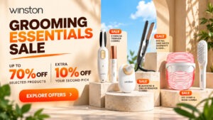 Winston Grooming Essentials Sale Banner Freemalamaal