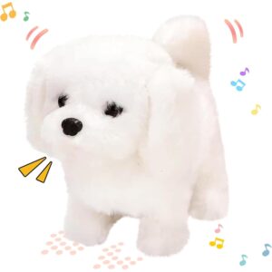 Hopping Walking White Dog Toy for Kids – Talking Sound Dog
