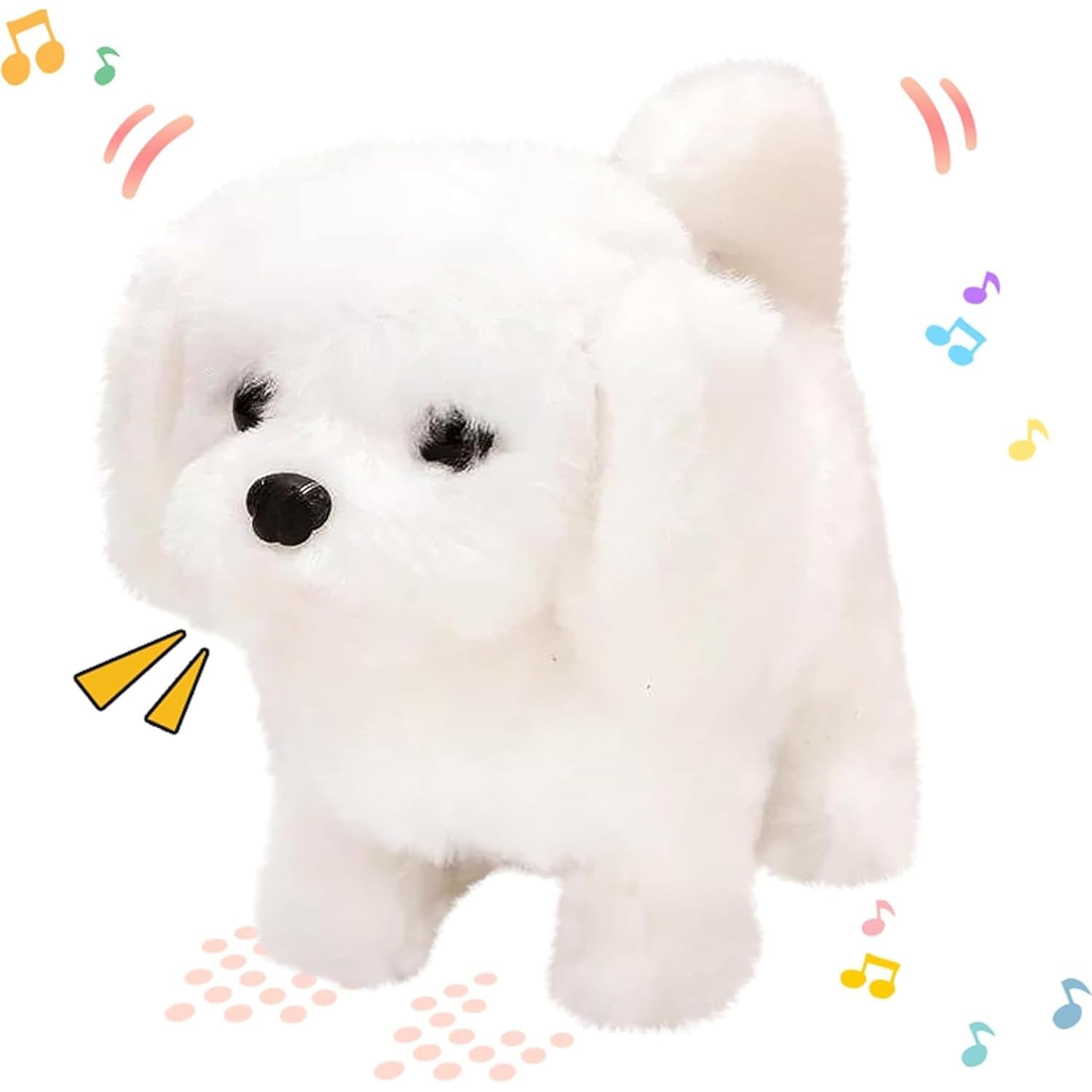 Hopping Walking White Dog Toy for Kids – Talking Sound Dog