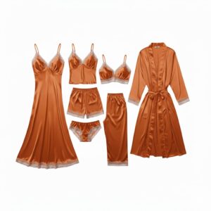 Valentine’s Day Fancy Night Suit Bath Robe Dress & Bra