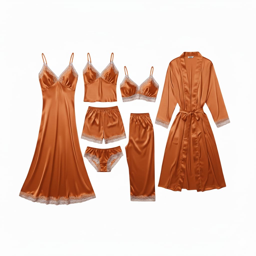 Valentine’s Day Fancy Night Suit Bath Robe Dress & Bra
