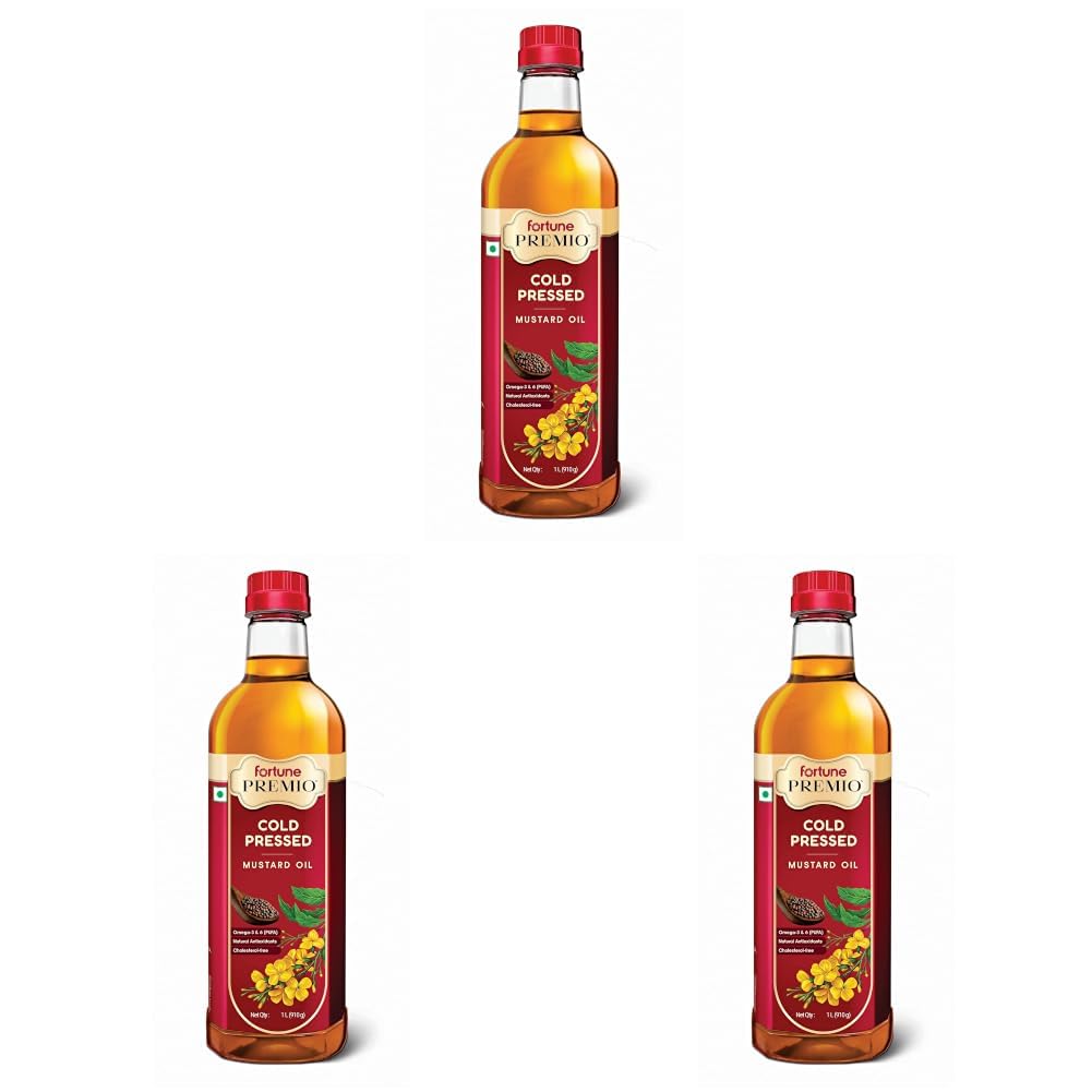 Fortune Premio Cold Pressed Mustard Oil 1L Bottle Fortune Premio Cold Pressed Mustard Oil 1L Bottle