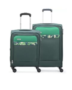 Aristocrat Commander Set of 2 Soft Case (S+M) Trolley Bags, Green