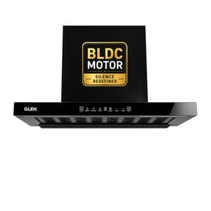 Glen Hood Selena BLDC 60 Black Filterless Kitchen Chimney 60cm