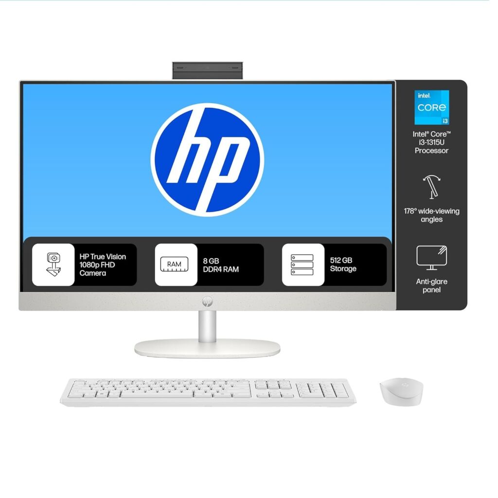 HP AIO, 13th Gen Intel Core i3-1315U,(8GB DDR4,512GB SSD)