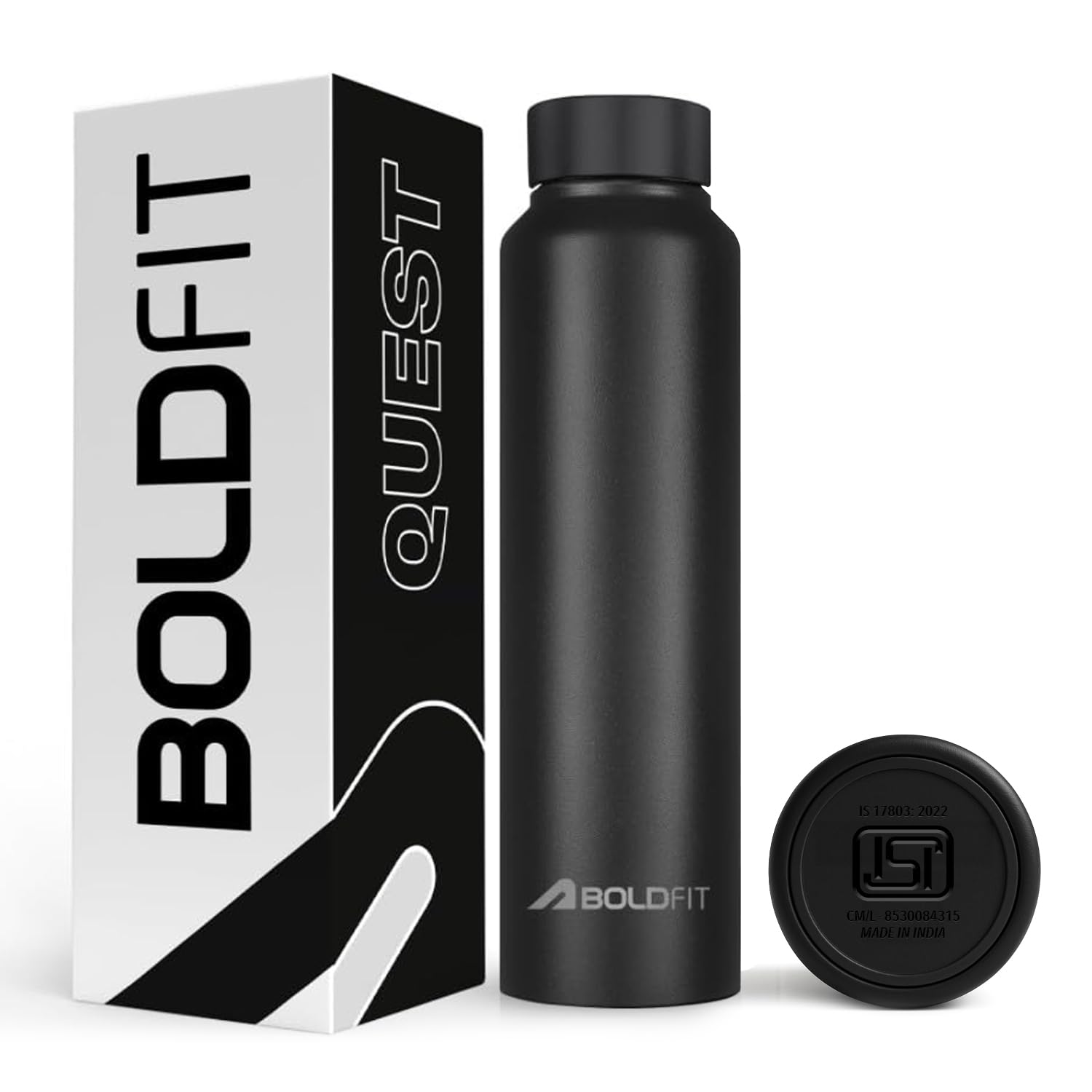 Boldfit Water Bottles Stainless Steel Water Bottle 1 Litre Steel