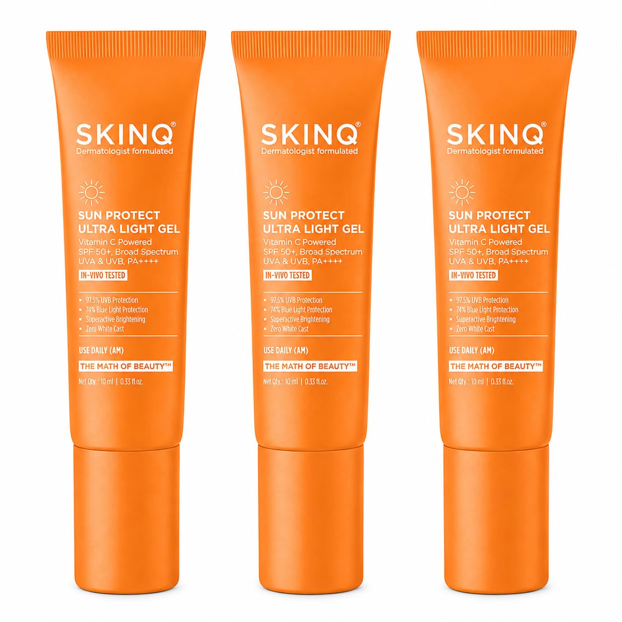 SKINQ Sunscreen – SPF 50+ PA++++ Sun Protect Ultra Light Gel 10ml