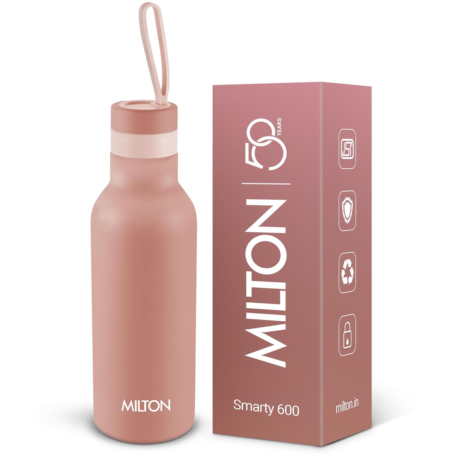 Milton Smarty 600 Thermosteel Bottle, 490 ml Water Bottle