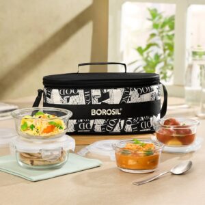 Borosil Nostalgia Universal Borosilicate Glass Lunchbox
