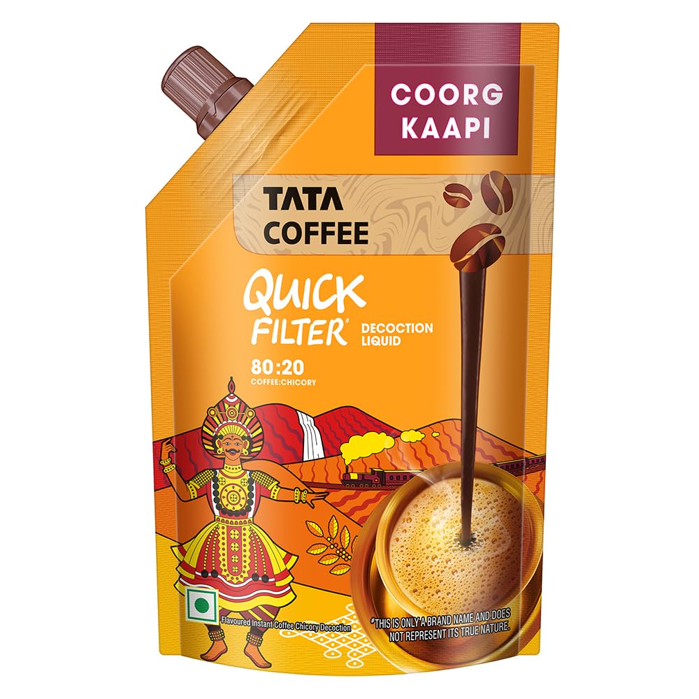 Tata Coffee Quick Filter Decoction Liquid, Coorg Kaapi, 200ml Box Tata Coffee Quick Filter Decoction Liquid, Coorg Kaapi, 200ml Box