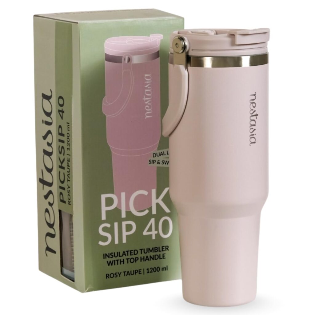 Nestasia PickSip40 Tumbler with Straw & Top Handle 1.2L Nestasia PickSip40 Tumbler with Straw & Top Handle 1.2L
