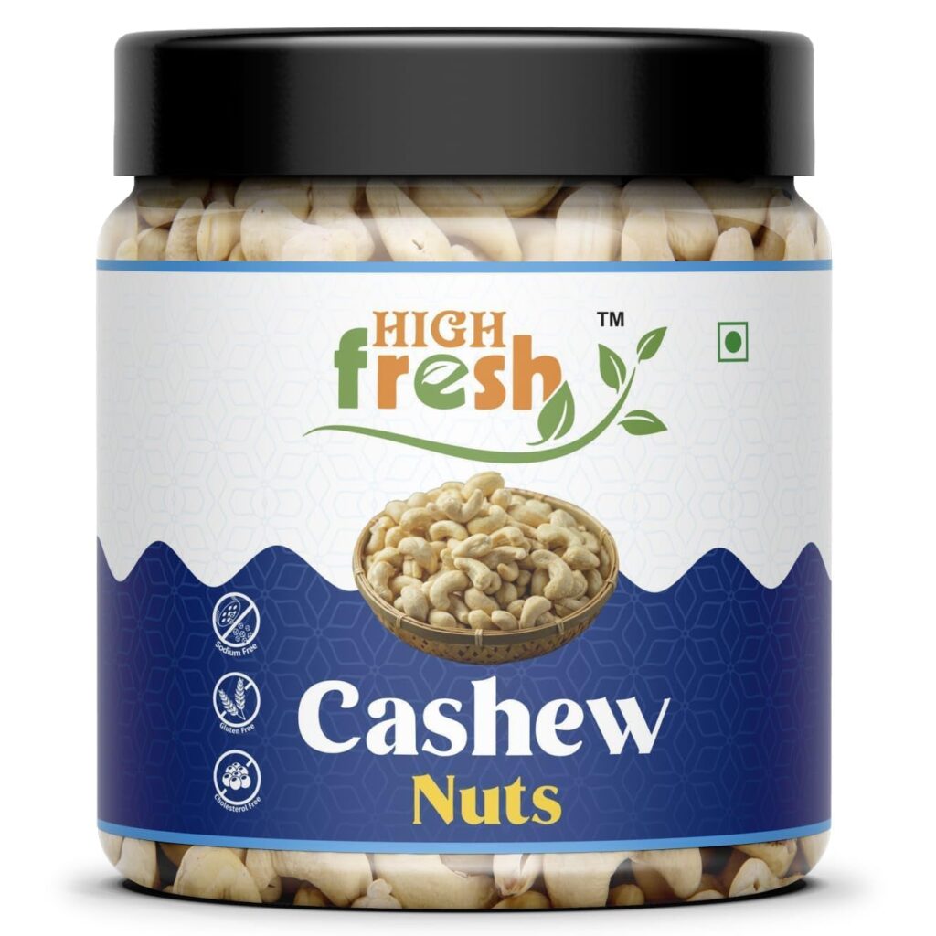 HighFresh Pure Cashews -1kg Whole Kaju | 100% Natural King
