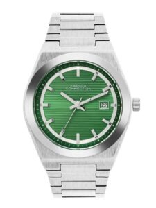 French Connection Textured Green Round Dial