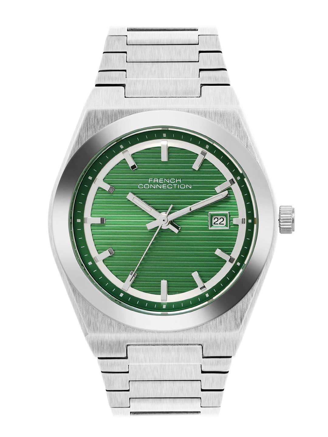 French Connection Textured Green Round Dial