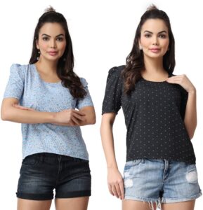 POPWINGS Casual Floral Printed Round
