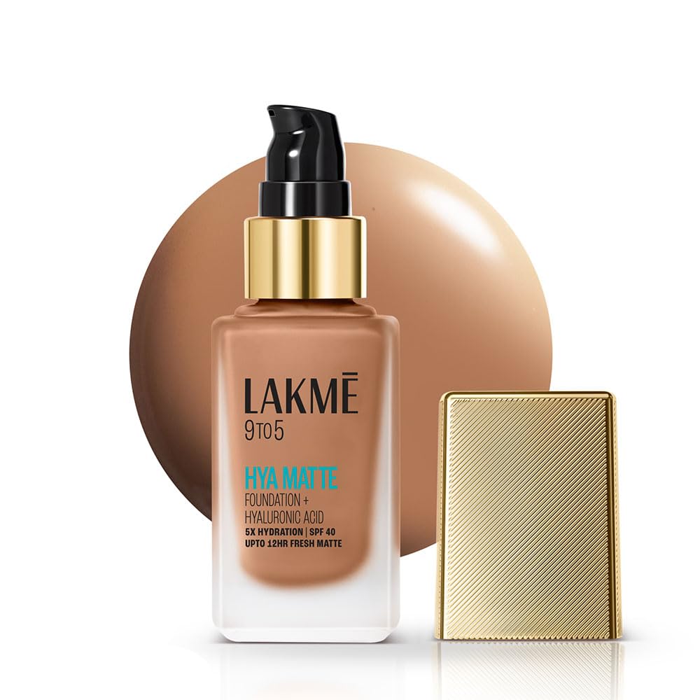 LAKMÉ 9to5 Hya Matte Foundation + Hyaluronic Acid Neutral Chestnut LAKMÉ 9to5 Hya Matte Foundation + Hyaluronic Acid Neutral Chestnut