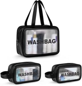 KASHIVAL Clear Travel Toiletry Bags Set