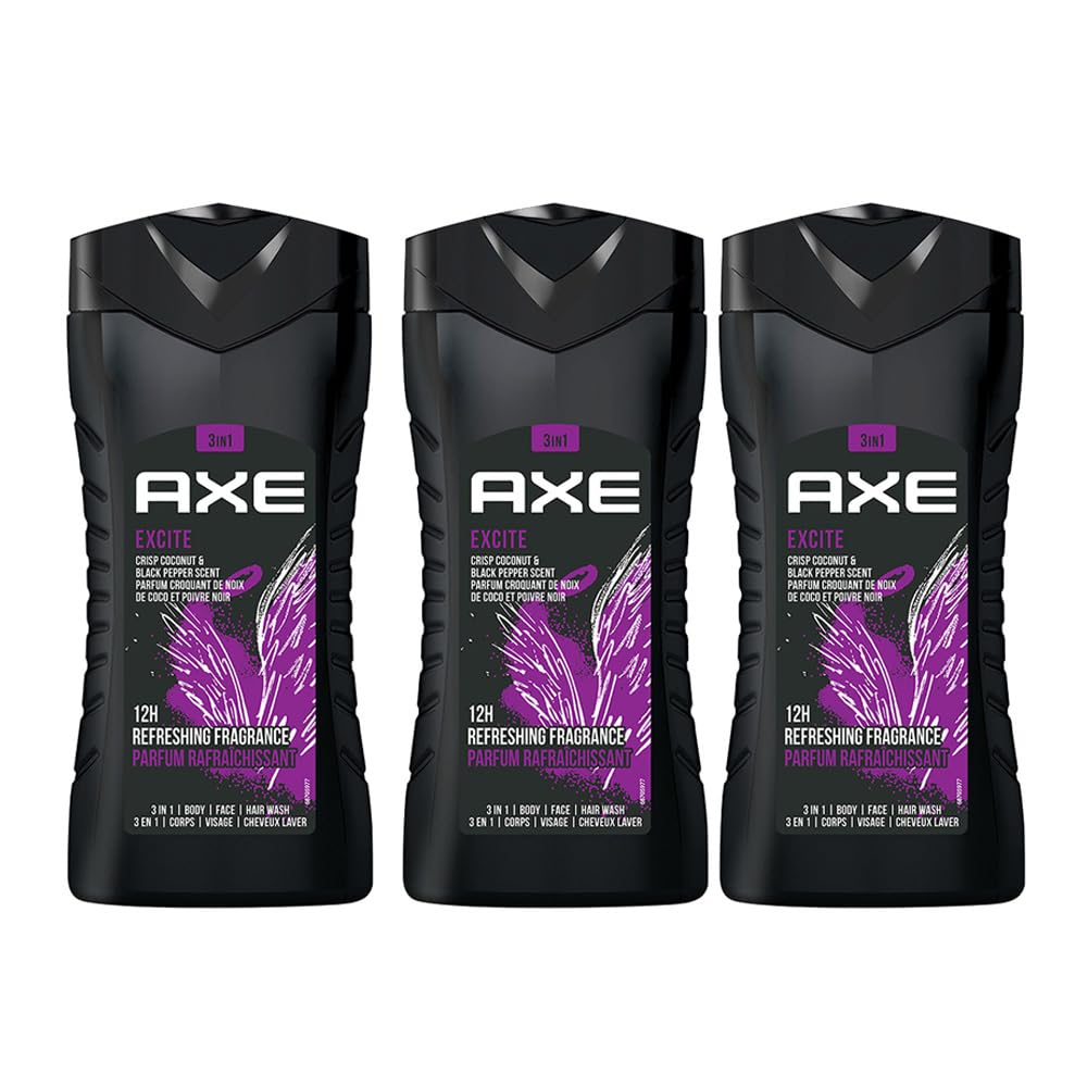 AXE Excite 3-in-1 Body, Face & Hair Wash | Crisp