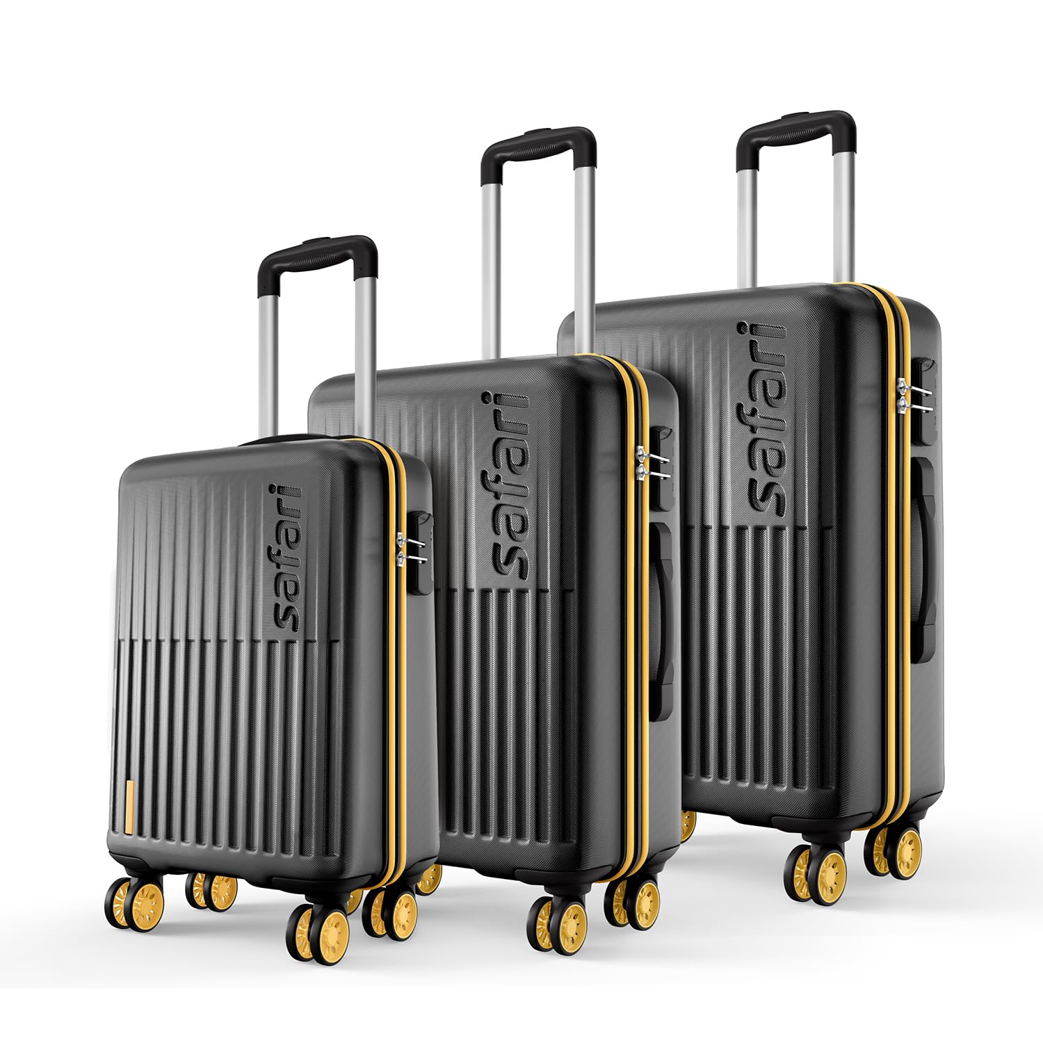 Safari Astra Neo 8 Wheels Set of 3 Trolley Bags