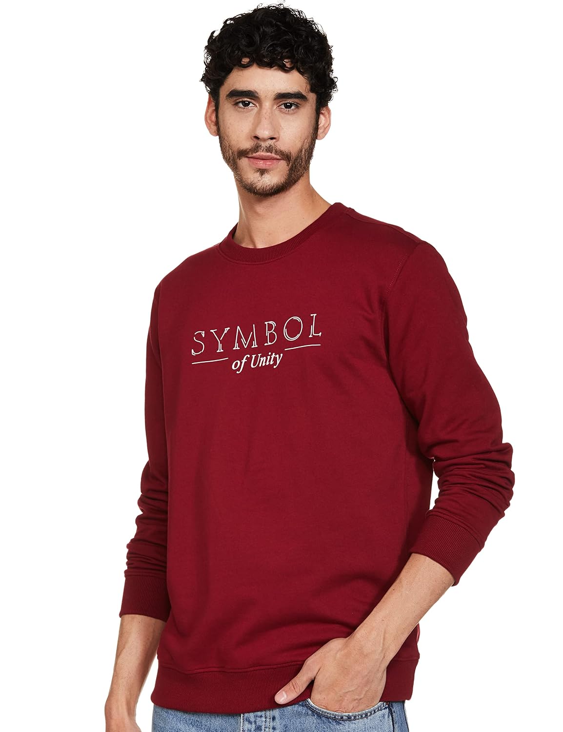Amazon Brand – Symbol Men’s Crew Neck Sweatshirt