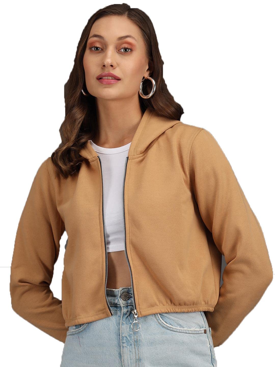 KOTTY Women’s Fleece Hooded Neck Sweatshirt