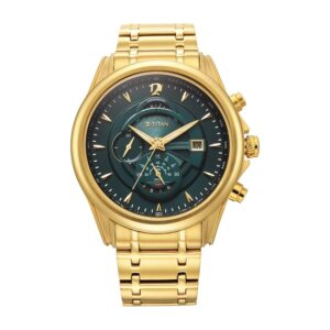 Titan Regalia Premium Quartz Chronograph with Date Forest Green Dial