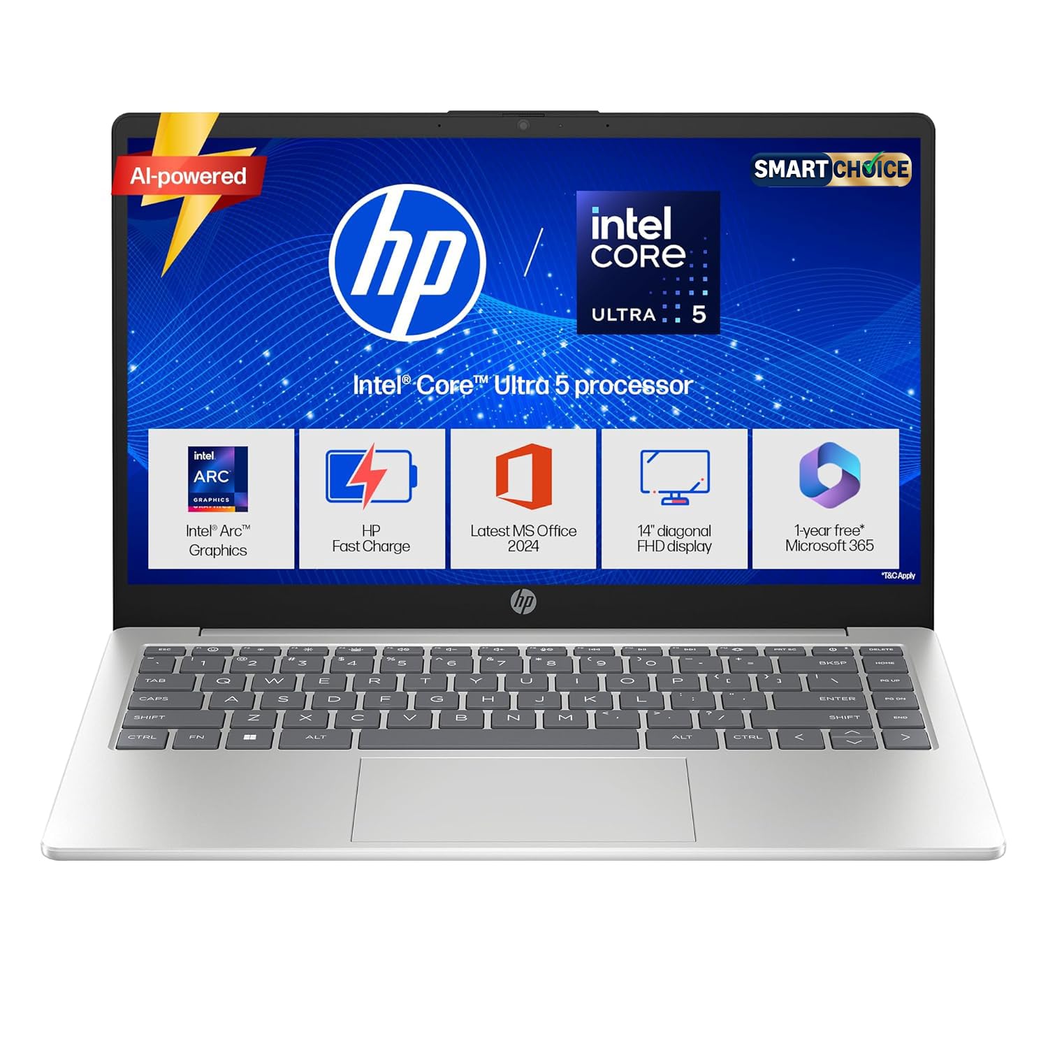 HP 15 Smartchoice, Intel Core Ultra 5 125H 12 TOPS, 24GB DDR5 1TB SSD