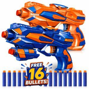 Magicwand® Plastic Foam Dart Guns with 16 Bullets【Pack of 2 )