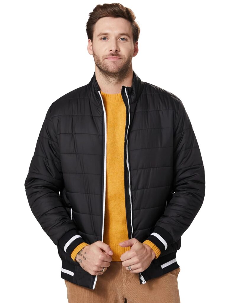 Amazon Brand – Symbol Men’s Bomber Regular Quilted Jacket