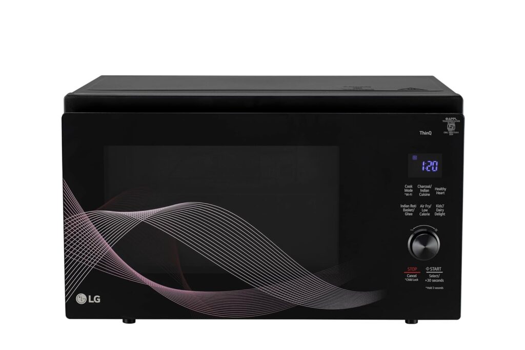 LG 32 L, Convertible Microwave Oven with Air Fry, Charcoal