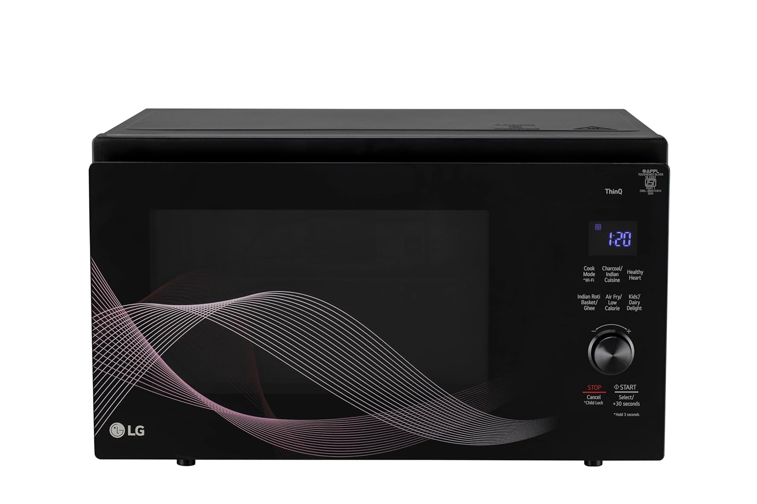 LG 32 L, Convertible Microwave Oven with Air Fry, Charcoal