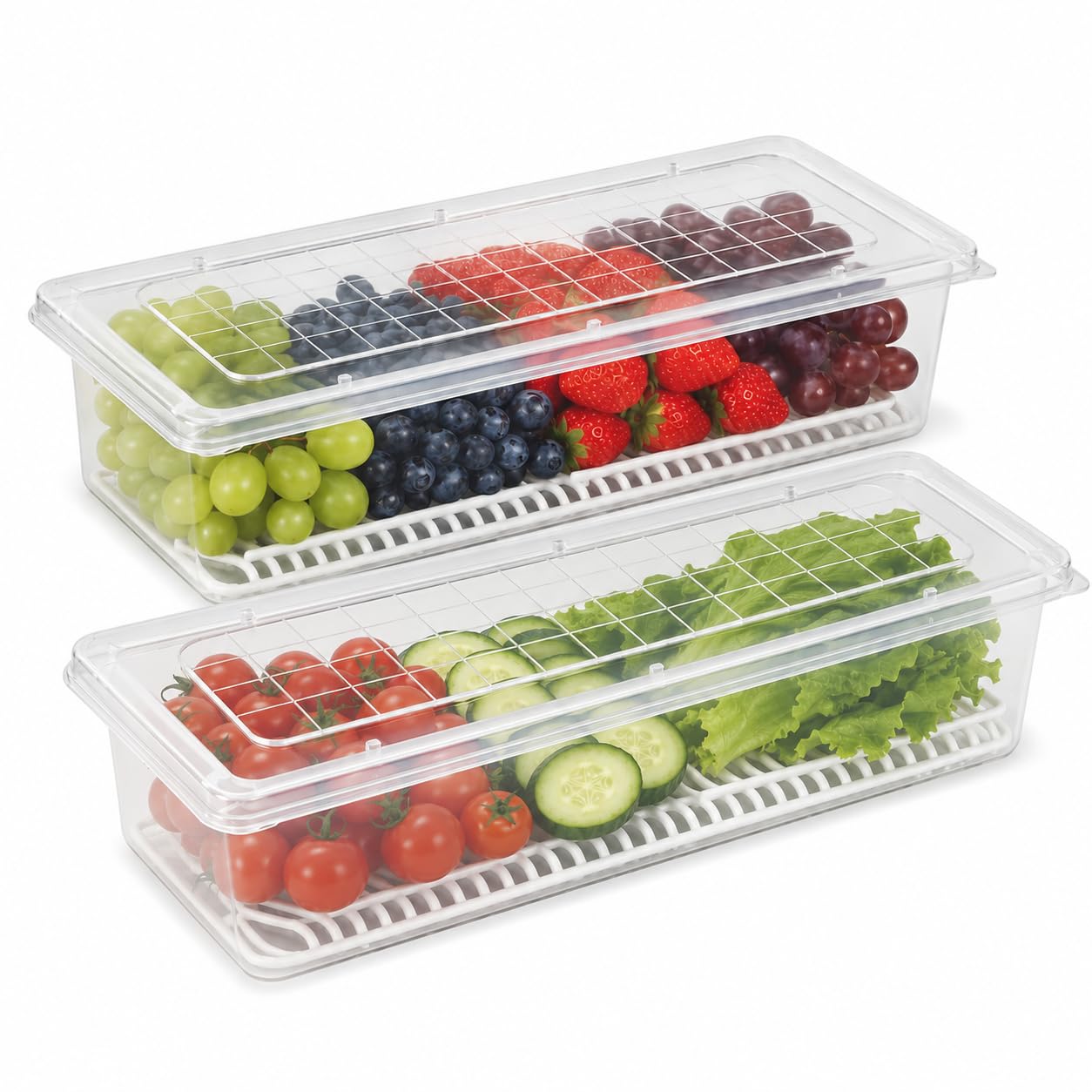 SATVIKAYA Air Tight Plastic Storage Containers Set for Kitchen