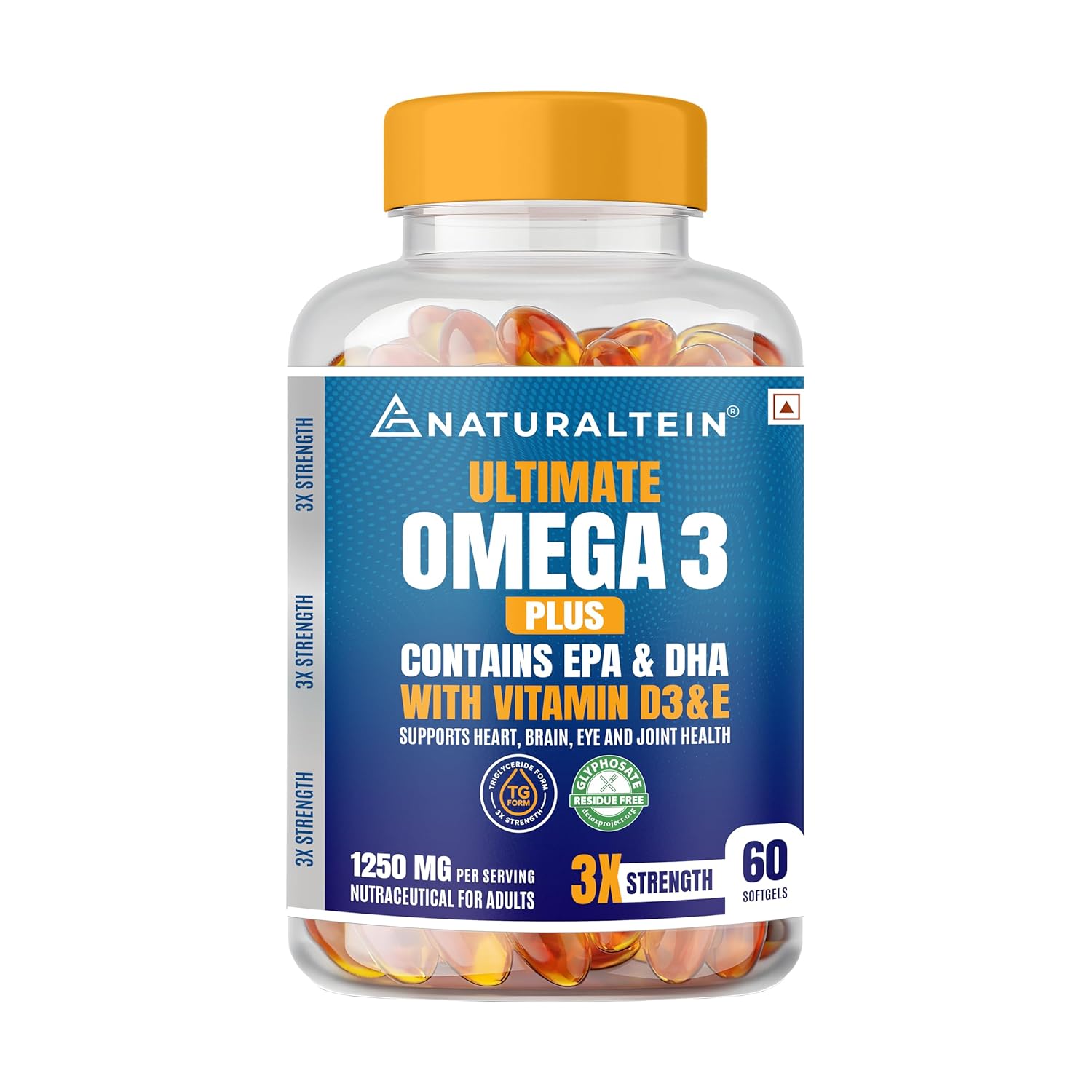 NATURALTEIN Ultimate Omega-3 plus Fish Oil 1250mg Triple Strength Softgel