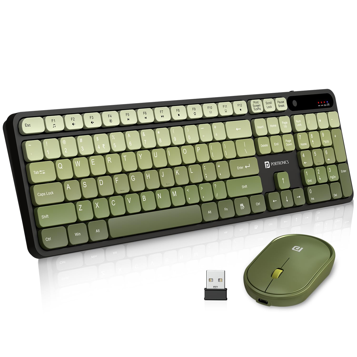 Portronics Key11 Combo Rechargeable Wireless Keyboard and Mouse Set,…