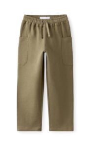 Alan Jones Clothing Boys Regular Mid Rise Solid Plush Pants with Pockets