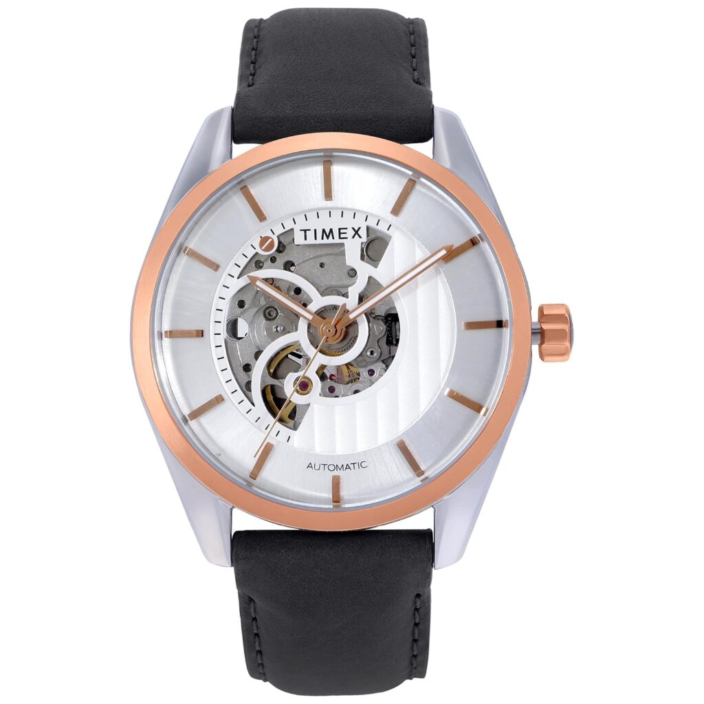 TIMEX Round 44mm Silver Dial Automatic Men Watch