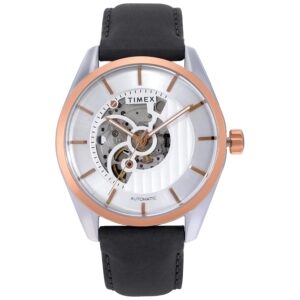 TIMEX Round 44mm Silver Dial Automatic Men Watch