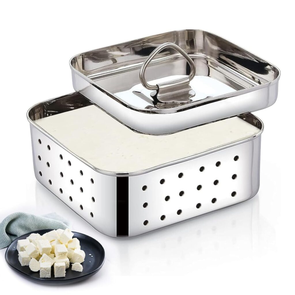 DDecora Stainless Steel Square Paneer Maker Mould Press DDecora Stainless Steel Square Paneer Maker Mould Press