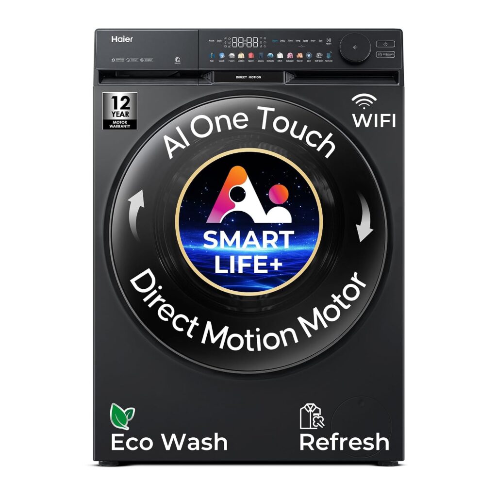 Haier Smart  Choice 12 Kg AI Color Panel, One-Touch Fully Automatic Washing Machine