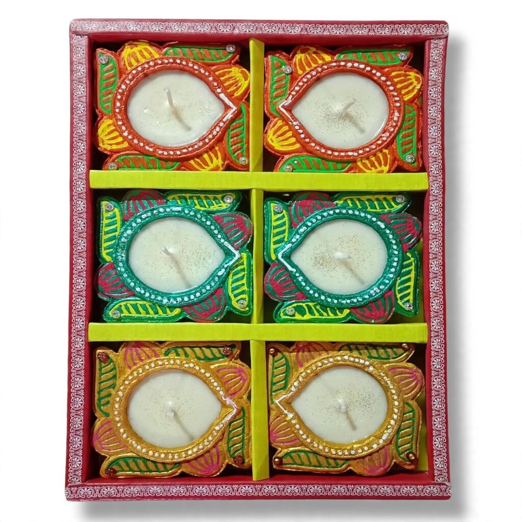 Premium Swastick Clay Diya Set of 6 Premium Swastick Clay Diya Set of 6