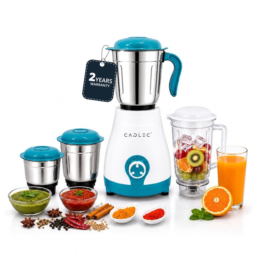 CADLEC BlendCraft 750 Watt Mixer Grinder with 4 Jars