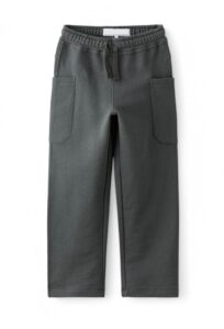 Alan Jones Clothing Boys Regular Mid Rise Solid Plush Pants with Pockets
