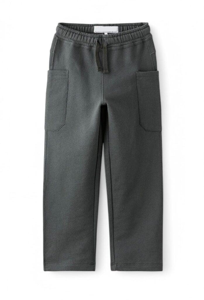 Alan Jones Clothing Boys Regular Mid Rise Solid Plush Pants with Pockets Alan Jones Clothing Boys Regular Mid Rise Solid Plush Pants with Pockets