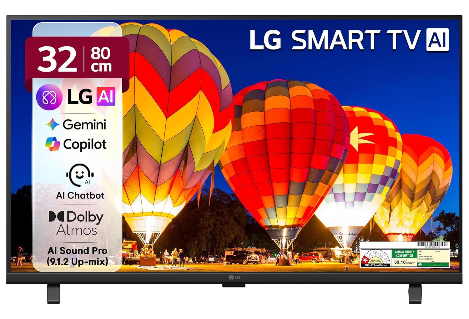 LG 80 cms (32 inches) LB655 AI Series HD Smart