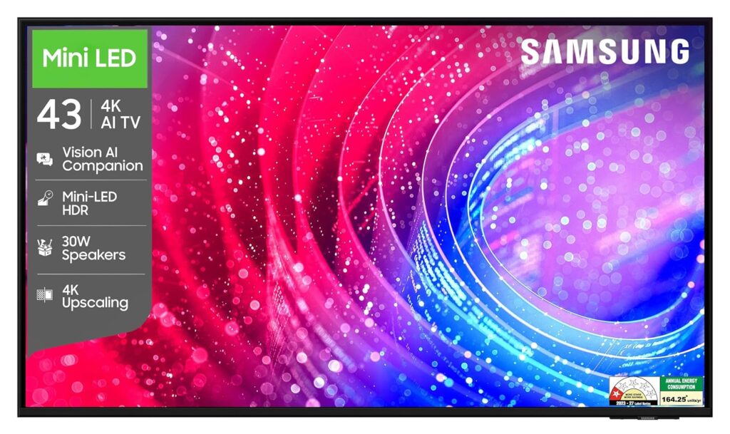 Samsung 43 inch (108cm) Mini LED 4K Vision AI 2026