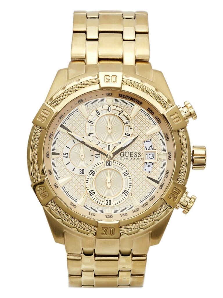 Guess Round 47mm Silver Dial Analog Men Watch