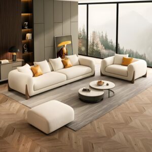 Velvet Contemperory Sofa with Cushion Chaise Lounge Sectional Sofa Perfect