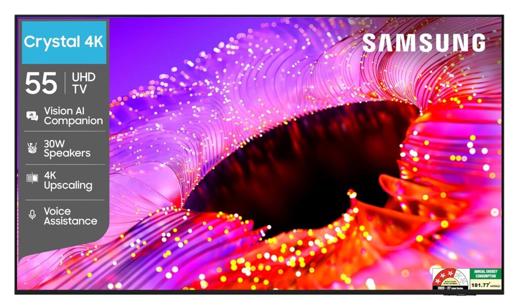 Samsung 55 inch (138cm) Crystal UHD 4K Vision AI 2026
