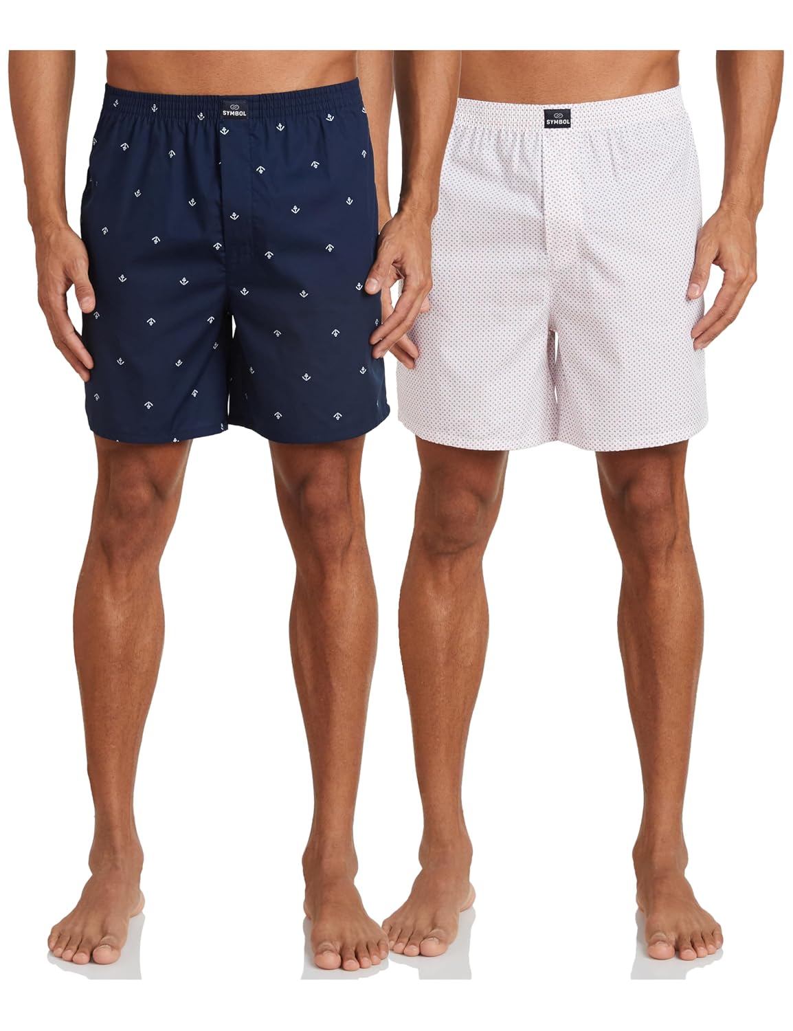 Amazon Brand – Symbol Men’s Cotton Printed Boxer Shorts (Combo Pack of 2)